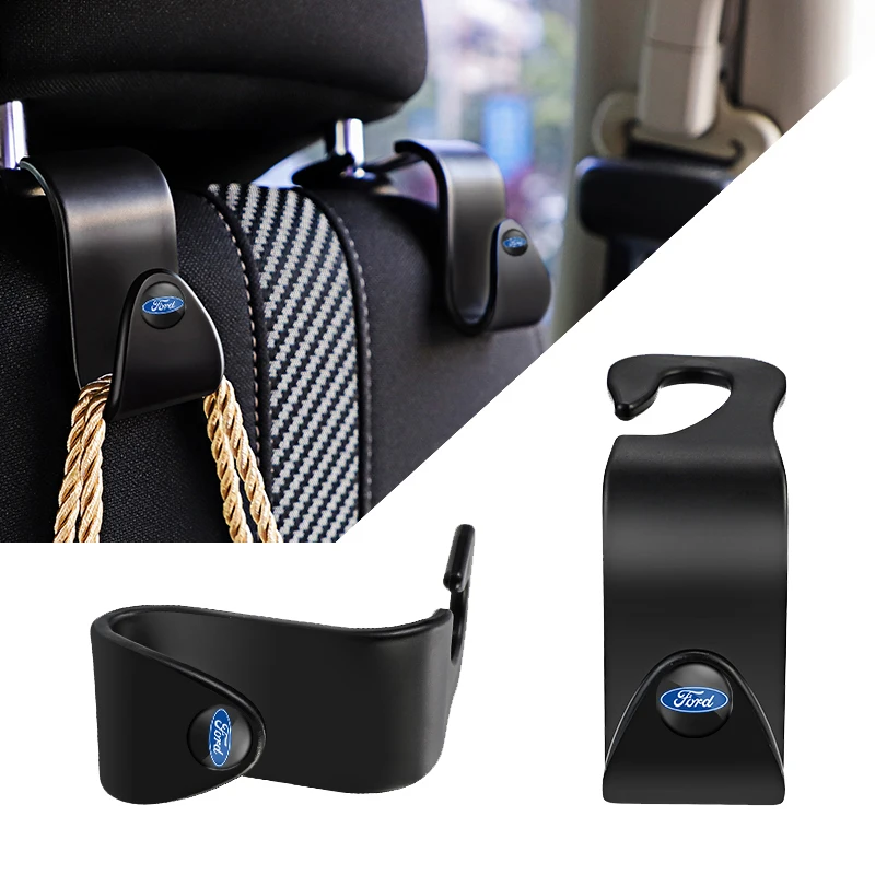 Ganchos de respaldo de asiento de coche, bolsa colgante multifunción para Ford Focus, Fiesta, Mondeo, Ranger, Kuga, Escape, Ecosport, 2 uds.
