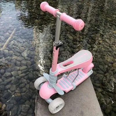 

3 In 1 Kids Children Scooter Baby Walker Three-Wheeled Detachable Seat Adult Children Kick Scooter Foldable Baby Health Sports
