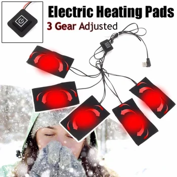 

Clothes Heater Electric Heater Pad Black Pads 5pcs Warmer Pads USB Heating Jacket DIY