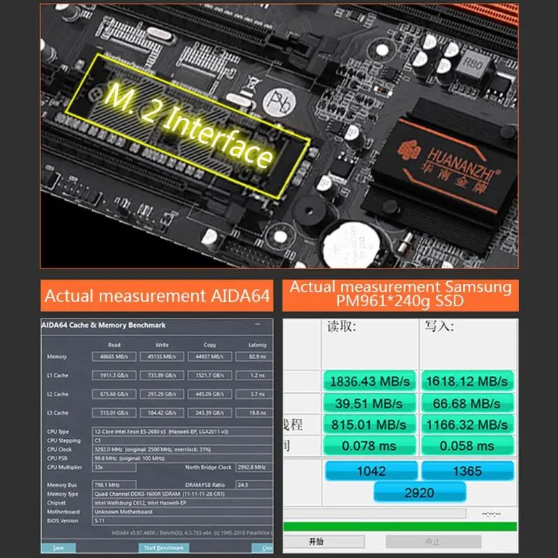 

Huananzhi X79-8D Motherboard Intel Dual CPU LGA 2011 E5 2689 2670 V2 DDR3 1333/1600/1866MHz 256GB M.2 NVME SATA3 USB3.0 E-ATX