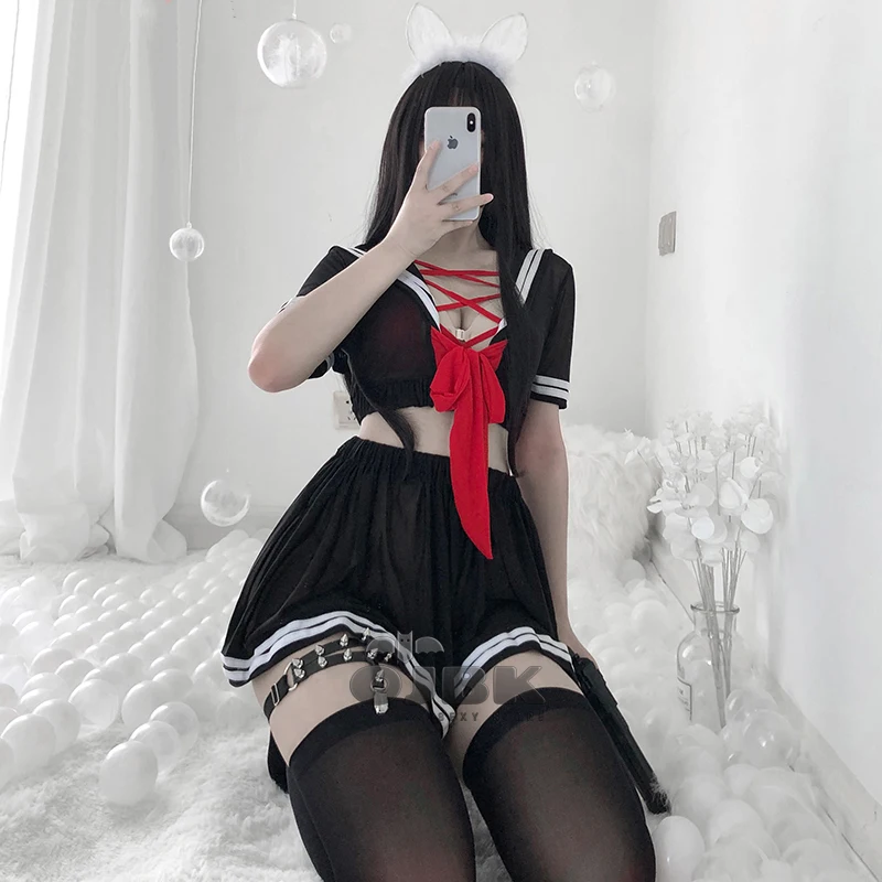 LILICOCHAN Ojbk Anime Cosplay Costume Student Black Uniform School Girl Ladies Erotic Dress For Women Soft Fabric Lace Miniskirt Outfit -Zentai shop online H1a9eaa5c4d7844288b2162df33a0a10c0.jpg