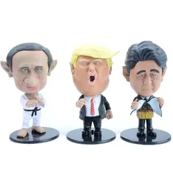 Забавный Путиной Трамп Синдзо Абэ сцена встречи ПВХ фигурка Коллекционная модель Горячая игрушка для ребенка подарок на день рождения
