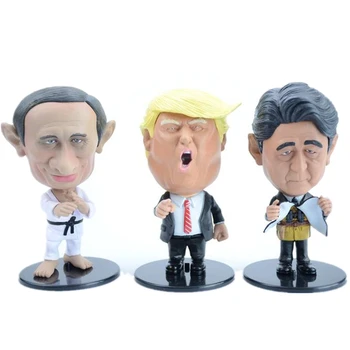 

Funny Putin Trump Shinzo Abe Meeting Scene PVC Action Figure Collectible Model Hot Toy for Child Birthday GIFT