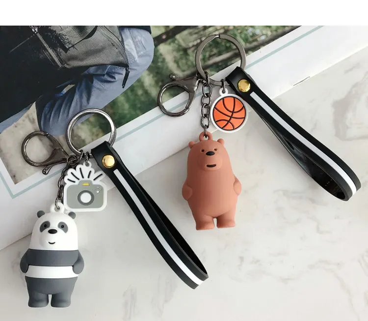 Мультфильм Аниме Мы Голые Медведи милые три животных Медведи Куклы брелоки женщины автомобиль сумка ремень с подвеской брелоки