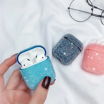 

For Airpods Pro Case Luxury Glitter Diamond Hard Case Wireless Bluetooth Earphone Crystal Cover for Airpods 1 2 Case Protection