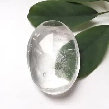 

High Quality Natural Clear Quartz Hand Carved Crystal Palm Stones For Present Or Collection ZY