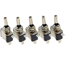 Interrupteur à bascule pour voiture, interrupteur à bascule et arrêt, Durable, 12V DC, 20A, lumière LED, bleu, vert, rouge, blanc, jaune