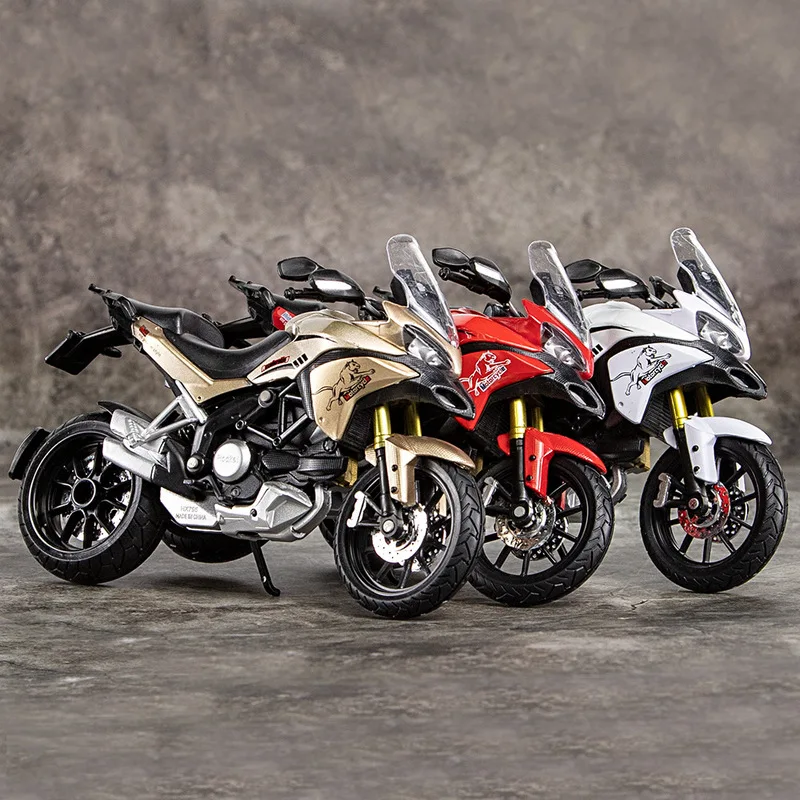 

Модель мотоцикла Ducati MTS Enduro из сплава в масштабе 1:12, гоночная модель мотоцикла, амортизатор, коллекционная игрушечная машинка, подарок для детей