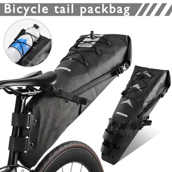 

Bike Bicycle Saddle Bag Waterproof Reflective Large Capacity Foldable Tail Rear Bag Cycling MTB Trunk Pannier Backpack Y