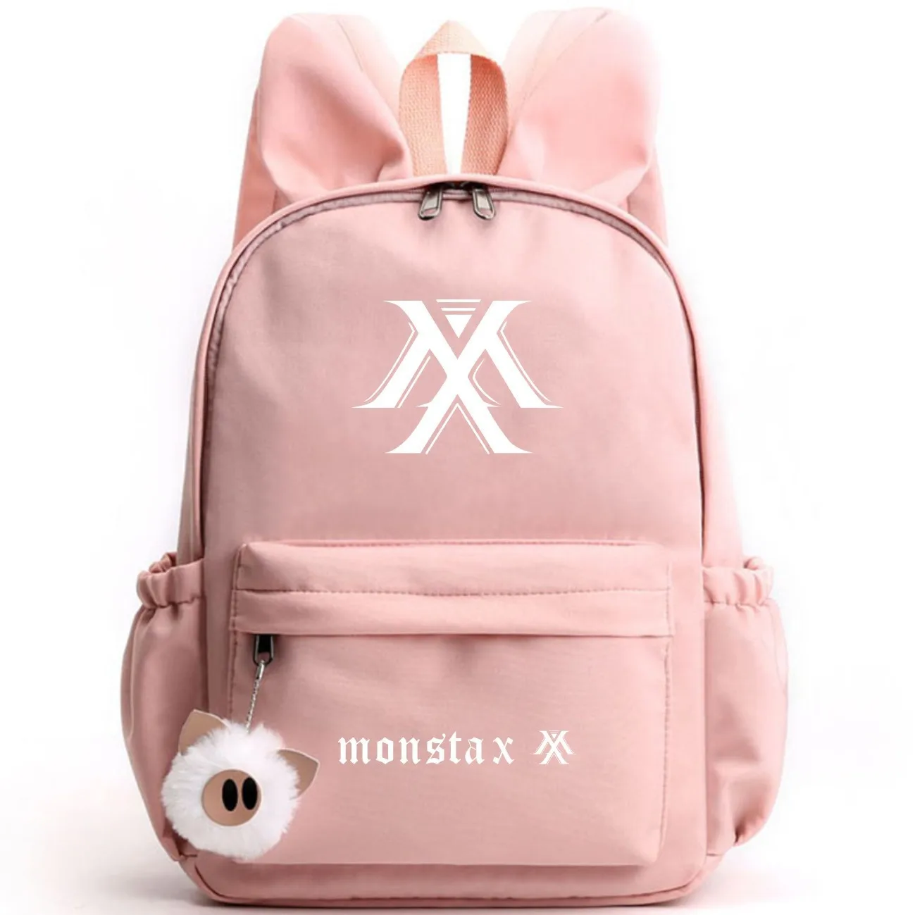 

Kroean Kpop Monsta X Same Rabbit Ears Bookbag Backpack K Pop Backpack Cute Backpack School Bag Pack for Teenager Girls Sac A Dos