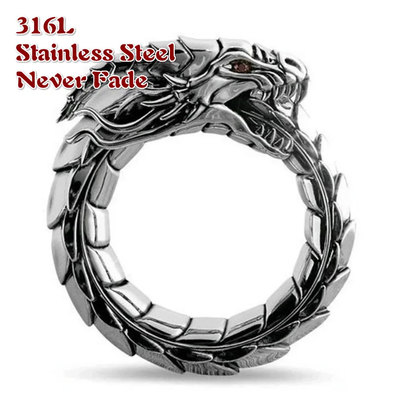 Myth Amulet Ring The Dragon of Norwegian Mythology Men Rings Steampunk Ring Dragon Ring Retro Hip Hop Personality Ring Jewelry|Rings| - AliExpress