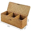 Toilet Paper Basket- 3 Plaid Rattan Toilet Bathroom Storage Organizer Basket- Jewelry Cosmetic Storage Basket 2
