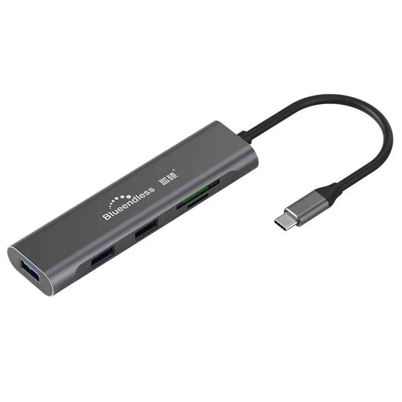 Blueendless usb c концентратор USB3.1 type c до 5 портов USB3.0 высокоскоростной usb поддержка 5 Гбит/с для MacBook pro type c концентратор