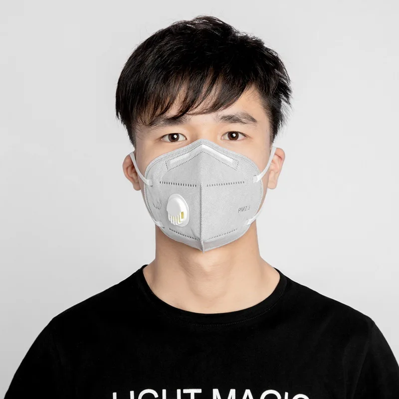 

KN95 Face Mask Valve PM 2.5 Dustproof Windproof Respirator Anti-Fog New Coronavirus 19 Dust-proof Yellow Sand Outdoor Mask