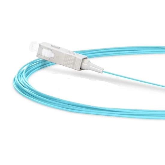 1m SC UPC Pigtail 50 125 OM3 Multimode Fiber Optic Pigtail 0 9mm PVC Jacket FTTH 3