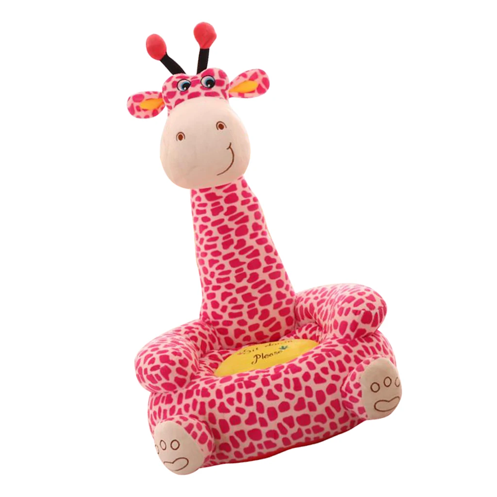 Cartoon Animal Kids Seat Sofa Cover Baby Chair Bean Bag Giraffe Children Armchair Children Seat Sofa Cover Kids Sofa