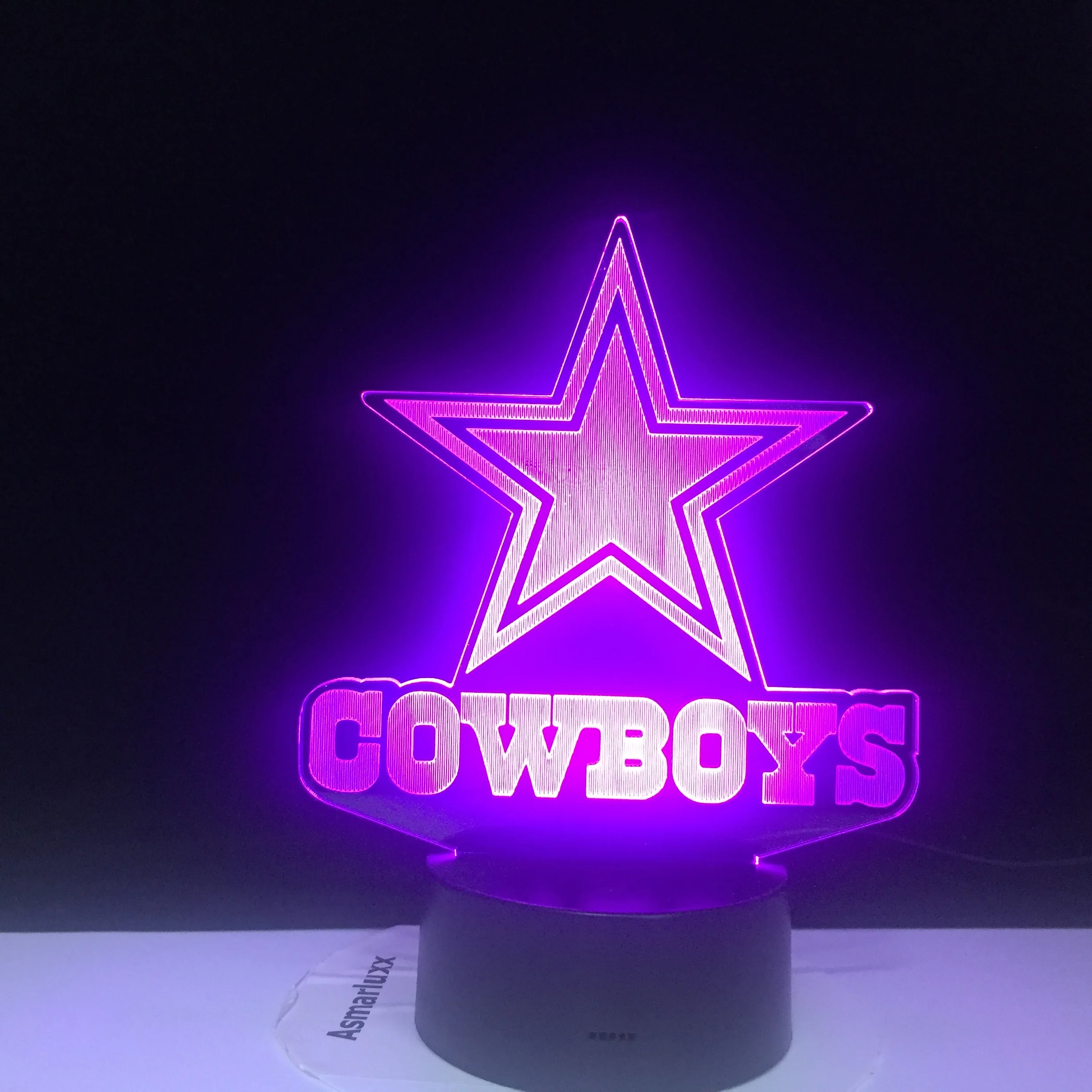Cowboys Оптическая иллюзия света сенсорный сенсор Детские ночник для офиса 16 цветов декоративные 3D подарок Прямая поставка