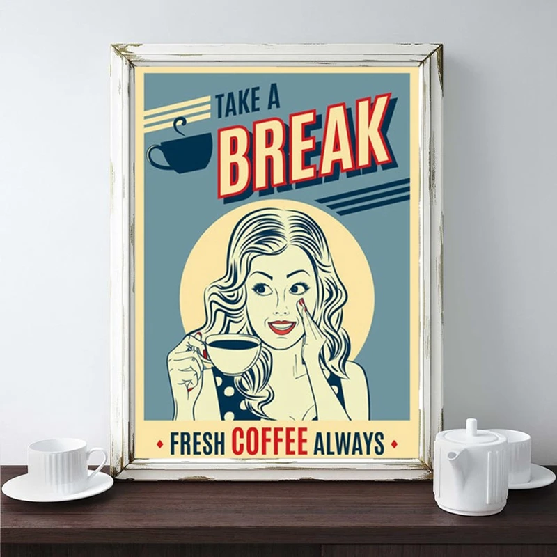 Vintage Coffee Canvas Art Print