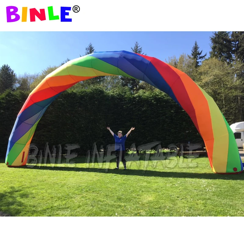 

Большая легкая надувная Радужная Арка 12 х6 м с воздуходувкой для вечерние Ринок и рекламных событий, надувная АРКА для продажи