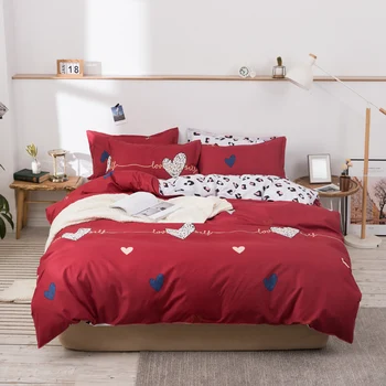 

Red Duvet Cover Set Pillowcase 3pcs 220×240, Bed Linens Bedding Set,160×200 Comforter/Quilt/Blanket Cover Double Queen King Size