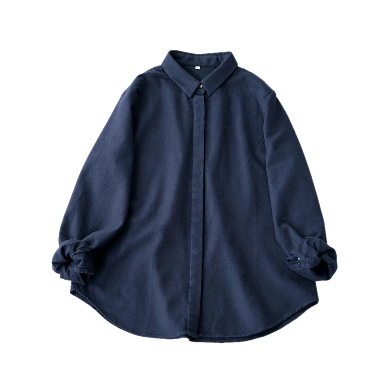 Spring Autumn New Arrivals Women Casual Brief All-match Loose Plus Size Comfortable Soft Cotton Shirts/Blouses 4 Colors