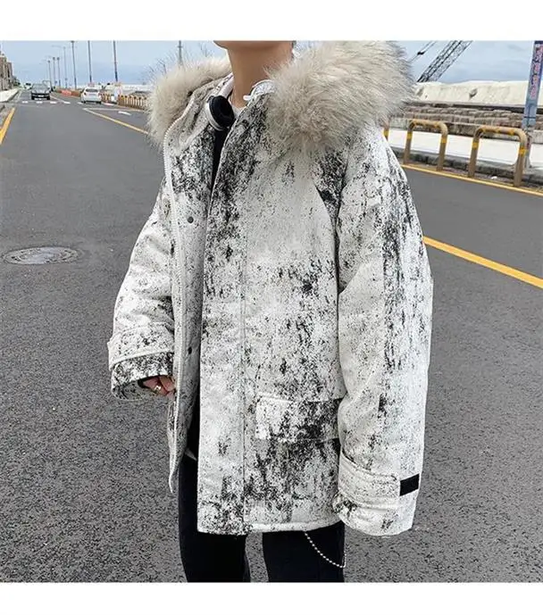 Camo Parka Men Coats Winter Jacket Men Thicken Fur Hooded Outwear Warm Coat Men Clothing Casual Men Coat