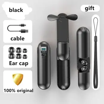 

F7 Bluetooth Headset Touch LED Digital Headset Handheld Fan Rechargeable Flashlight