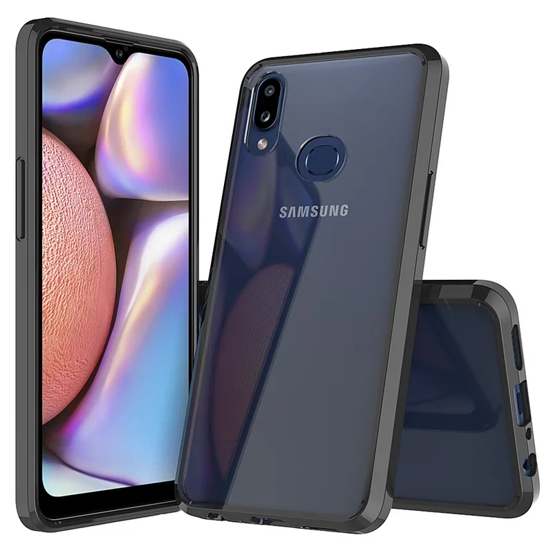 black Для samsung Galaxy A10s чехол 6,2 ''Кристальный Гибридный Бампер прозрачная твердая акриловая задняя крышка для samsung Galaxy A20s 6,5'' чехол для телефона - Цвет: black