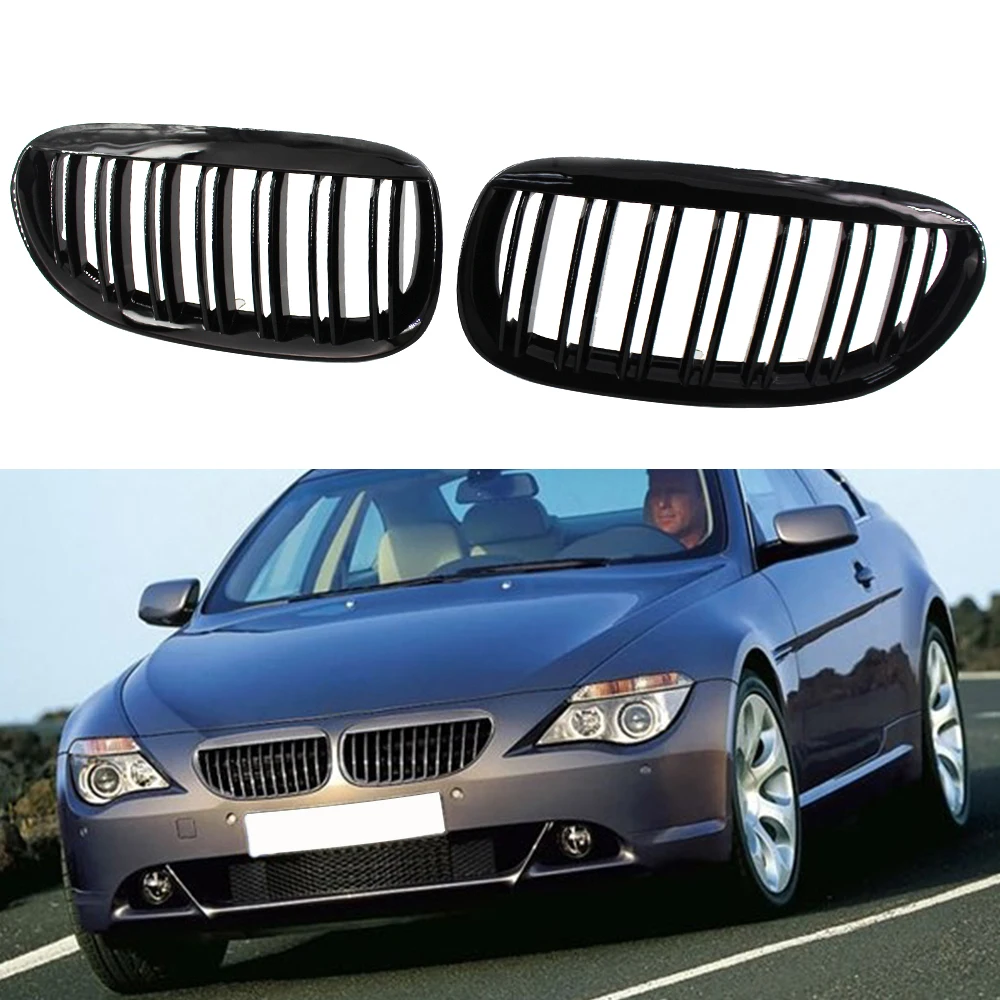 Решетки передние черные для BMW E63/E64 M6 630i 640i 650i 645ci 2003 2010 2 шт.|Гоночные решетки| |