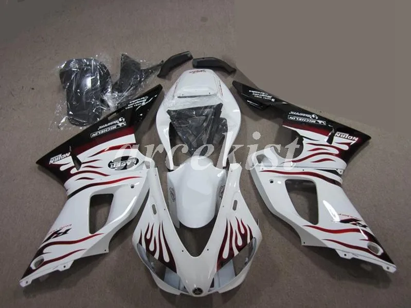 4 подарки ABS полный обтекатель комплект подходит для YAMAHA YZF-R1 R1 1998 1999 98 99 Кузов Набор белый красный