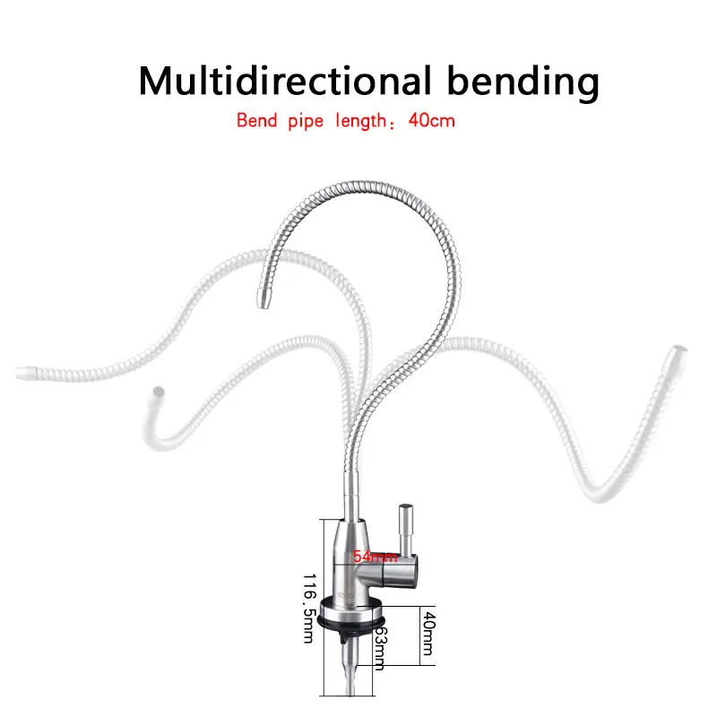 Universal Gooseneck purificador de água torneira, Osmose