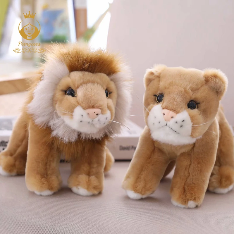 

1pcs 20/25cm Cute Couple Lion Plush Toy Mini Soft Stuffed Animal Kids Appease Doll Baby Room Decor Birthday Gift