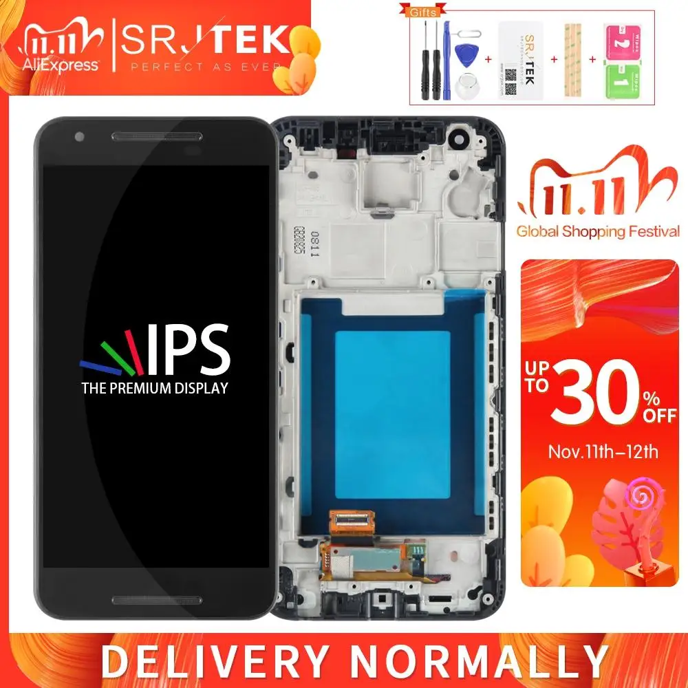 ЖК дисплей Srjtek 5 2 дюйма для LG Nexus 5X сенсорный экран с рамкой и дигитайзером в сборе