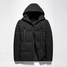 Женская длинная куртка с гусиным пухом, пуховик Стандартный Для мужчин с длинным Зимняя куртка-пуховик