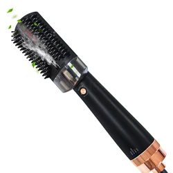 Steam Hair Straightener Infrared Hairdryer Brush One Step Hot Air Comb Electric Blower Dryer Smoothing Iron Straight Hair Styler