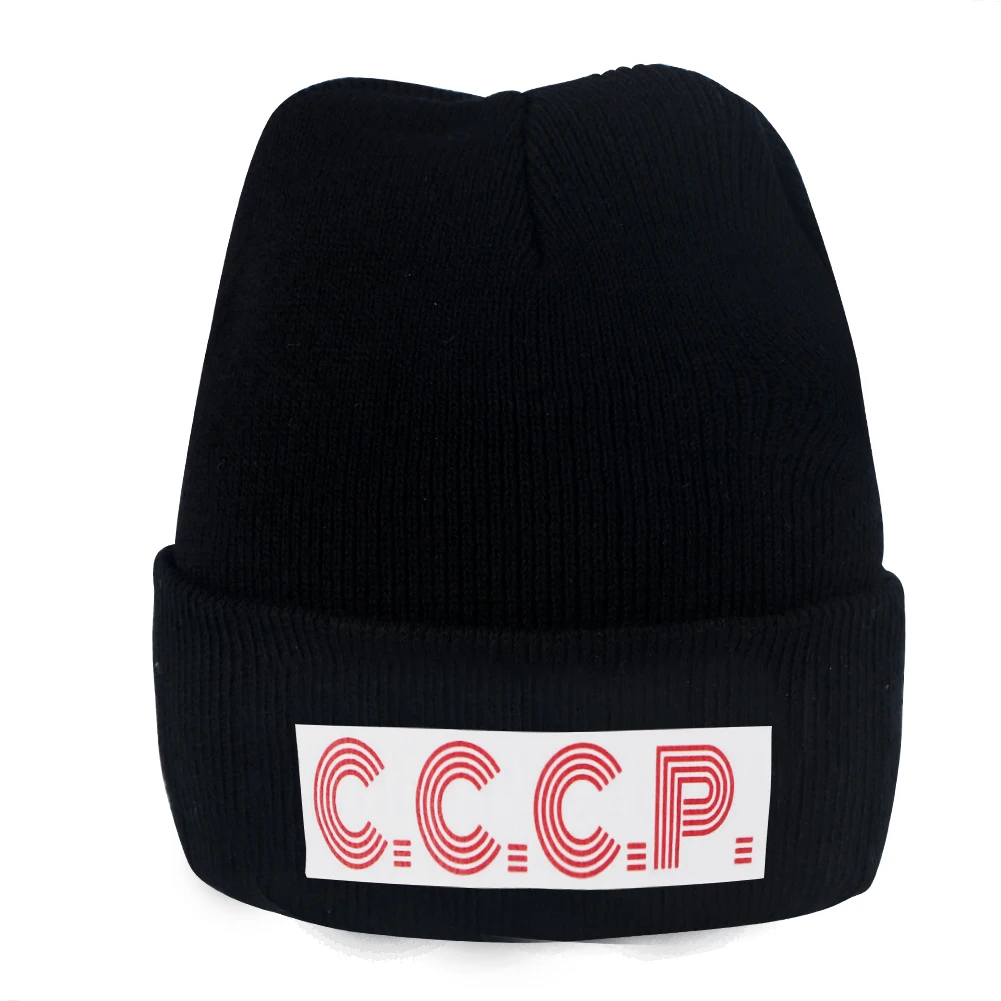Для женщин и мужчин CCCP Россия с буквенным принтом вязанная шапочка зима осень для