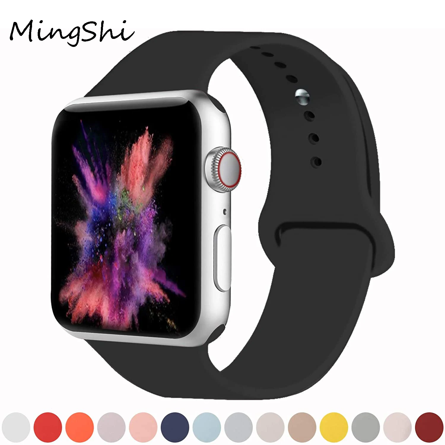 Силиконовый ремешок для Apple Watch band 44 мм/40 мм iWatch Band 38 42 Спортивный Браслет apple watch