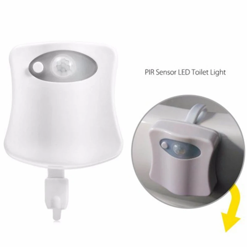 Туалет Сенсор сиденье светодиодный светильник Сенсор светильник s изменение индукция инфракрасного света для Ванная комната ночное Туалет подвесной светильник