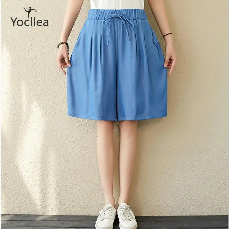 Summer denim shorts Women's 2020 Summer Plus size loose hot shorts thin Women's Tencel Short Jeans Summer denim shorts Women's 2020 Summer Plus size loose hot shorts thin Women's Tencel Short Jeans