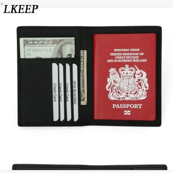 

Cowhide Passport Cover Registration Card ID Business Card Holder Travel Credit Wallet For Men Purse Bag Driving License Bag