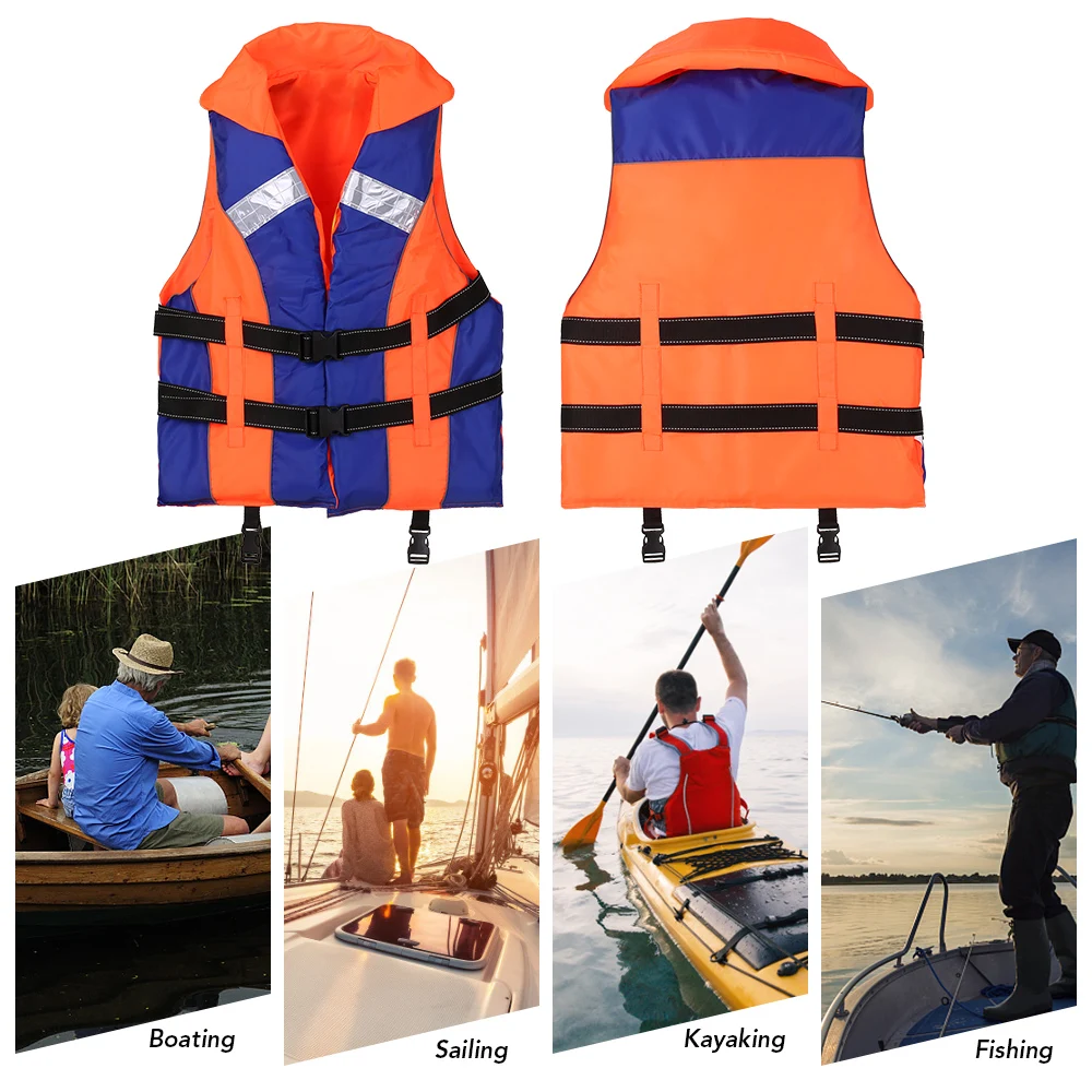Lixada Fishing Life Vest with Neck Support Drifting Swimming Boating Surfing Sailing Kayaking Safety Vest Jacket Water Sports