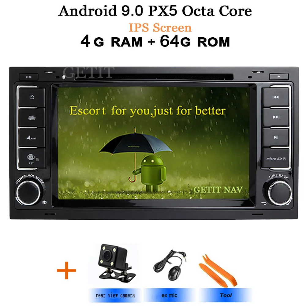 64G Автомагнитола для VW Volkswagen Touareg T5 Transporter Multivan, Android 9,0 автомобильный dvd-плеер gps стерео радио ips DSP чип - Цвет: IPS PX5 4G-64G