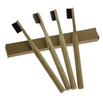 

4Pcs/Set Animal Engraving Round Handle Oral Care Clean Tools Adult Women Men Natural Bamboo Toothbrush Kit With Recycled Box