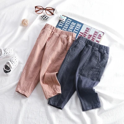 Весенне-осенние детские брюки для мальчиков; повседневные брюки для маленьких мальчиков; Повседневные детские шаровары; свободные брюки для мальчиков-подростков