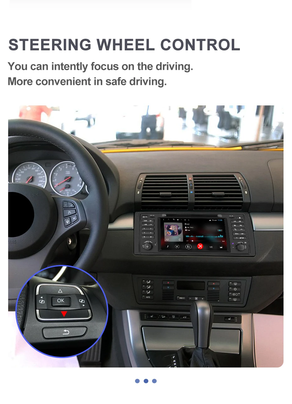 Best Isudar H53 1 Din Android Auto Radio For BMW/E39/X5/E53 Octa Core RAM 4GB ROM 64GB GPS Car Multimedia System DSP DVD DVR Camera 7