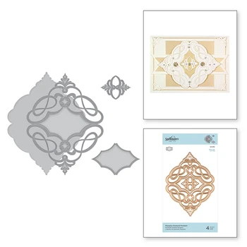 

2020 New Frame Lace Pattern Metal Cutting Dies Scrapbooking For DIY Background Decorative Paper Embossing Stencil Stamp Sets