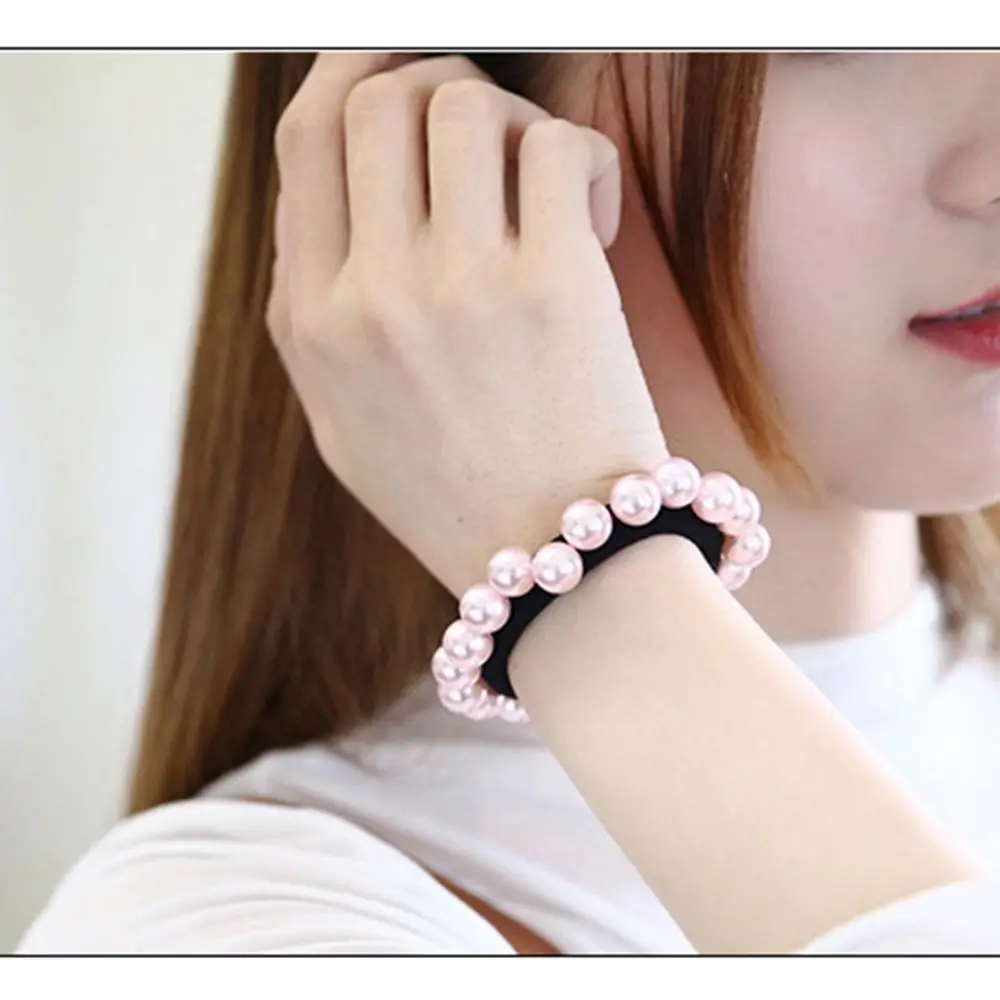 Korea handmade nail pearl hair rope hair ring temperament head rope foundation seamless rubber band hair accessories