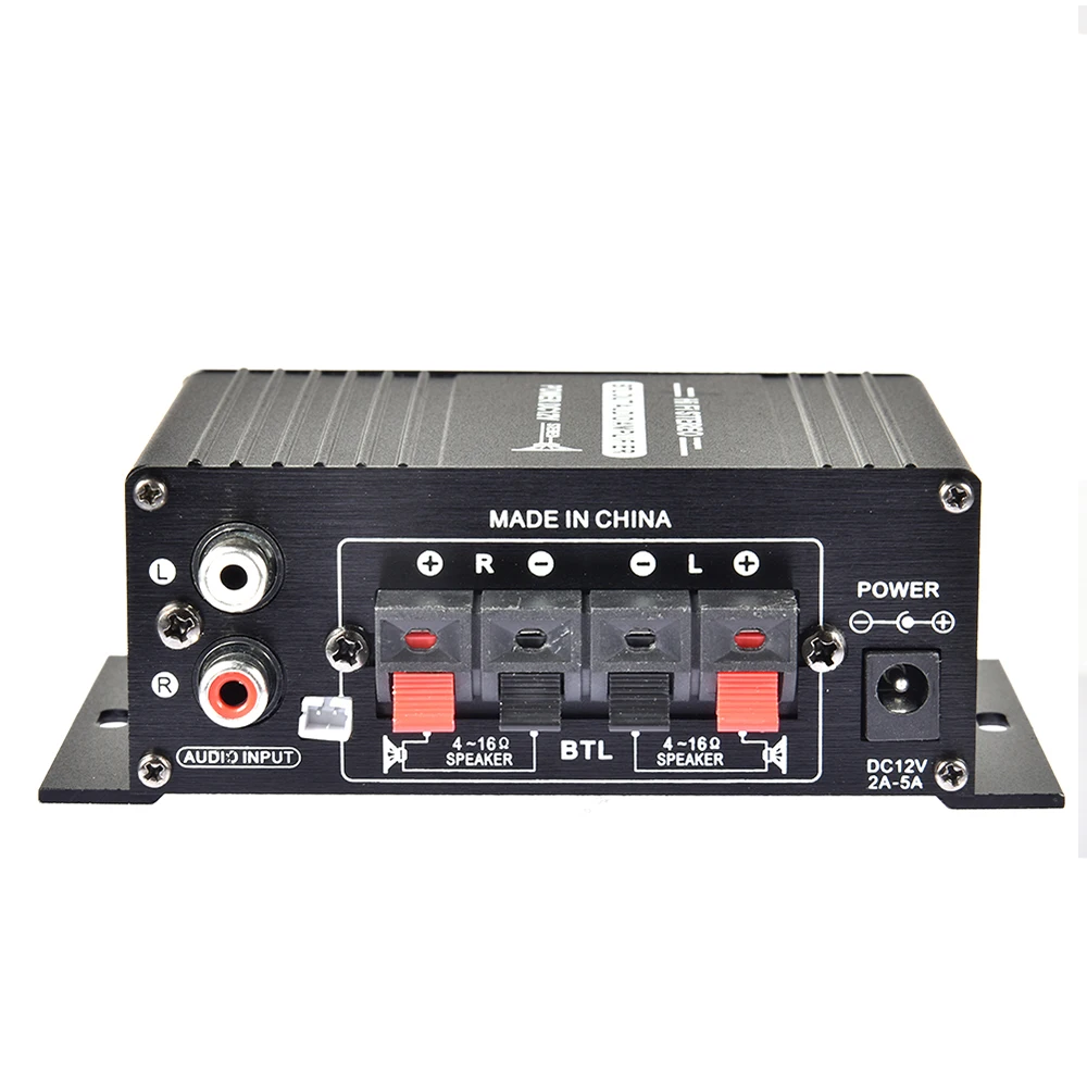 400W DC12V Amplifier HiFi Car Stereo Music Receiver FM MP3 Power-Amplifier Suitable for S-D-card U disk AUX input MP3 play