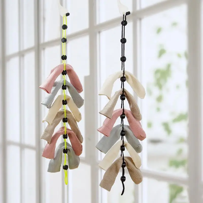 Multi-Function Hanging Socks Rack Portable Sock Storage Organizer Sock Cleaning Auxiliary Tools Drying Socks Tool Storage Hanger