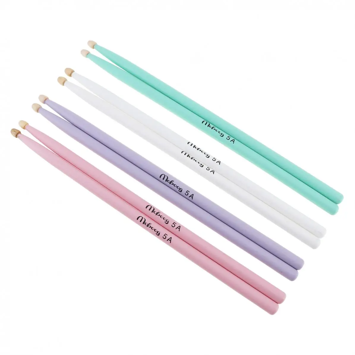 Baquetas de madera de arce de colores, 1 par, 5A, Banda Musical, 4 colores opcionales